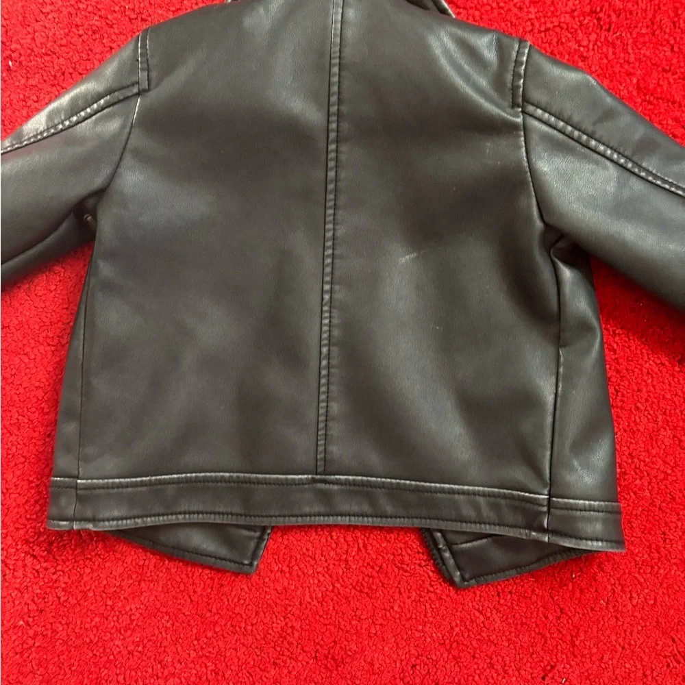 Primark Black Kids Faux Leather Jacket